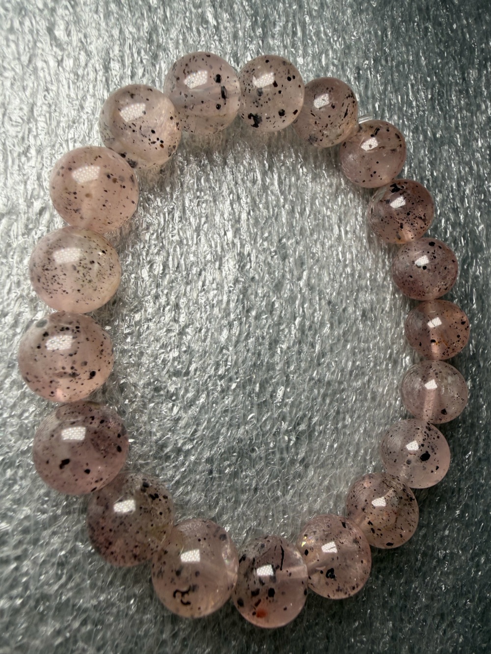 Stunning “Venom” Rose Quartz Natural Crystal Bracelet